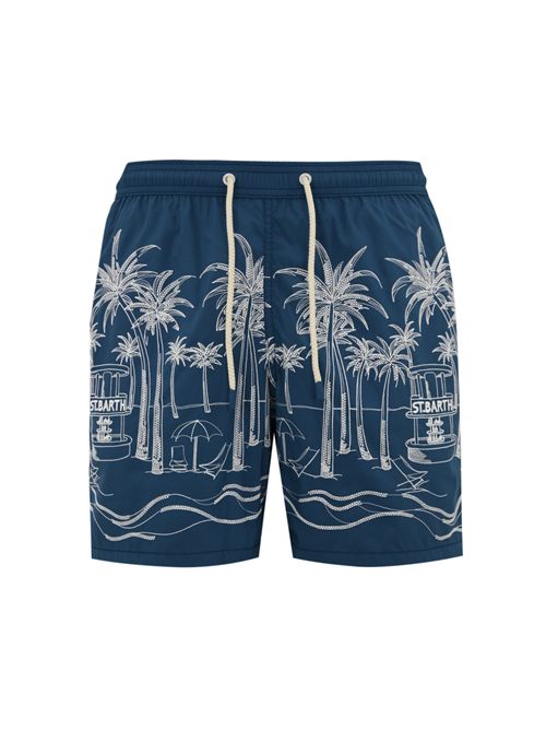 Costume da bagno Patmos The Riviera con ricamo Palm Beach Mc2 Saint Barth | PATMOS THE RIVIERA02850H PALM BEACH 61 EMB